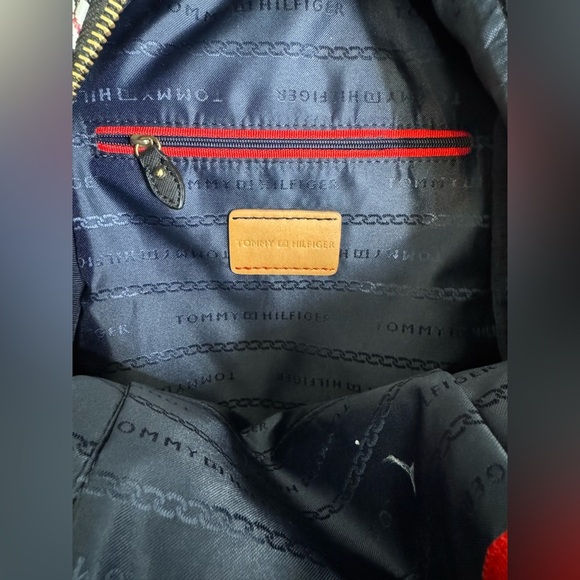 Tommy Hilfiger Mini Plaid Gold Hardware Logo Purse Backpack Summer Getaway Bag - Picture 5 of 6